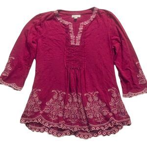 Charter Club Burgundy Tunic Top Woman's Med